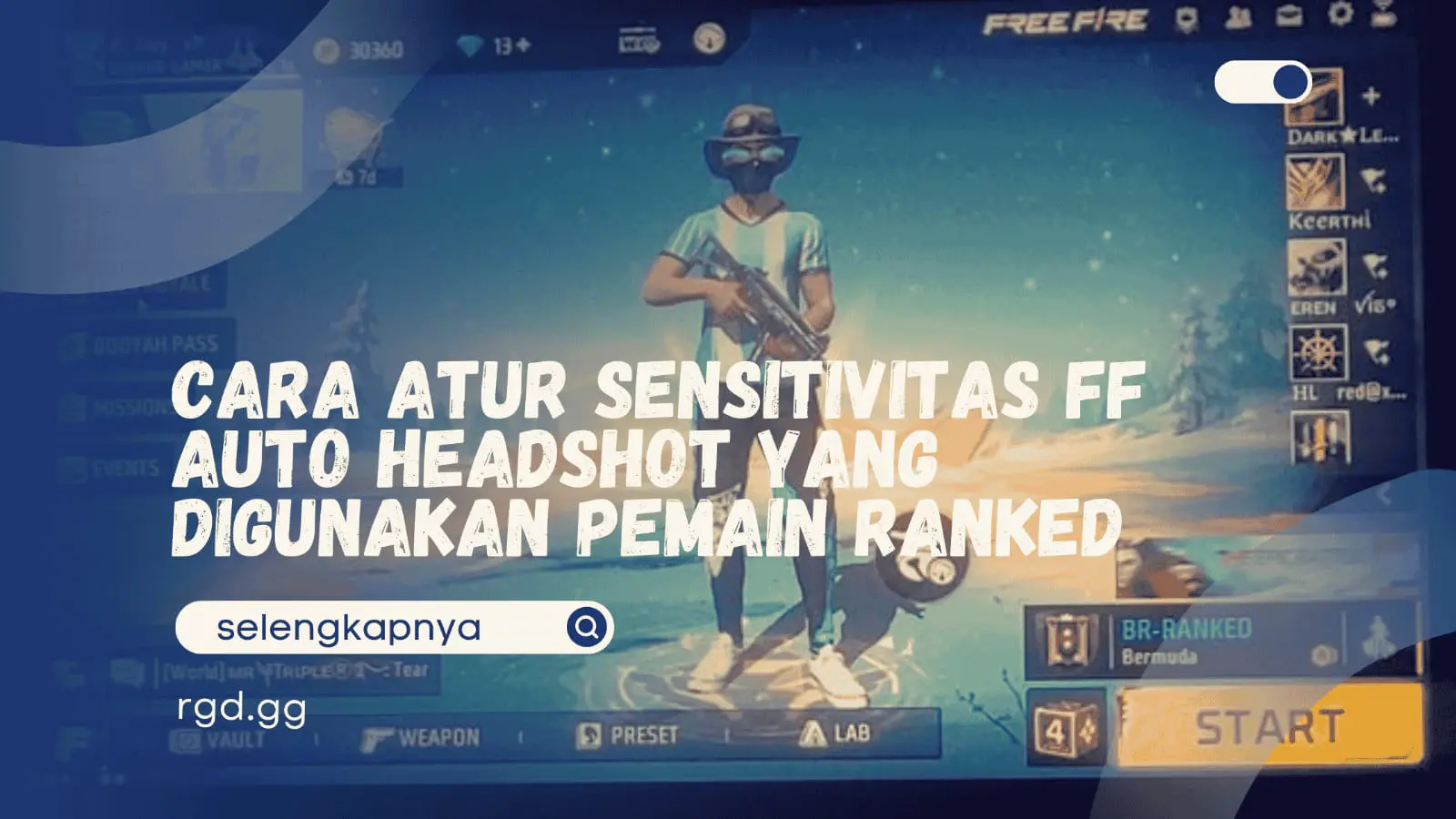 Cara Atur Sensitivitas FF Auto Headshot yang Digunakan Pemain Ranked 2026